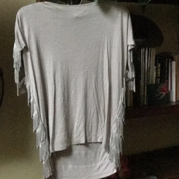 INC fringe shirt cowgirl boho chic rodeo queen farmer’s market Easter brunch - Picture 6 of 8